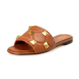 Valentino Garavani Women's ROMAN STUD Flat Quilted Sandals Shoes US 6 IT 36